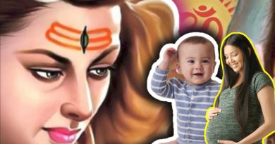 baby boy in womb praying to lord shiva